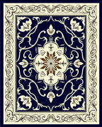 Elegant Paisley Floral Motif Rug
