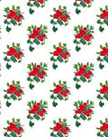 Red Berry And Green Leaf Pattern Rug