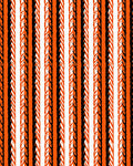 Bold Orange Black White Stripe Design Rug