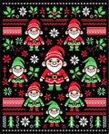Whimsical Christmas Gnomes Festive Foliage Rug