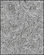 Abstract Wavy Lines Pattern Rug