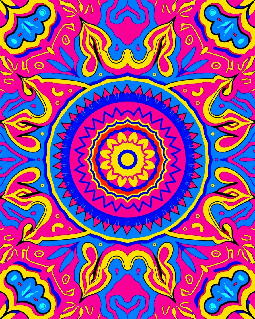 Vibrant Mandala Pattern Rug