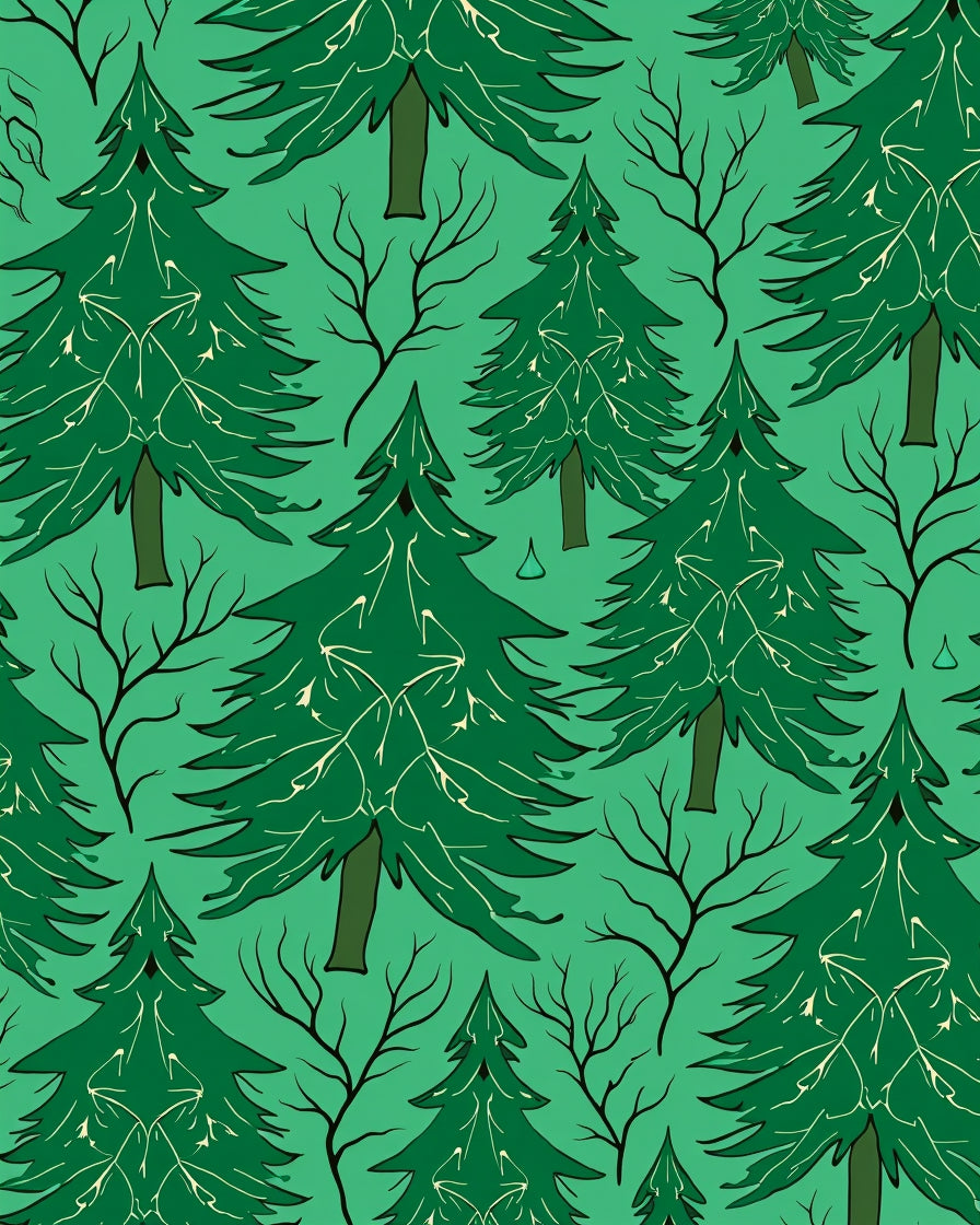 Evergreen Tree Pattern Rug