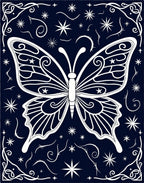 Celestial Butterfly With Star Accents Rug