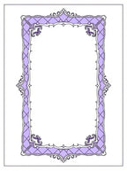 Lavender Lattice Scrollwork Border Design Rug