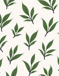 Leafy Branch Patterned Natural Design Rug