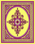 Floral Medallion Patterned Textile Rug