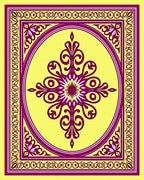 Floral Medallion Patterned Textile Rug
