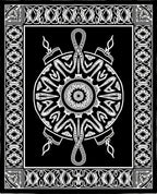 Monochromatic Intricate Circular Mandala Design Rug