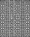 Bold Geometric Patterned Black White Design Rug