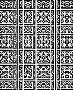 Bold Geometric Patterned Black White Design Rug