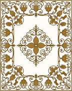 Elegant Floral Swirl Pattern Rug