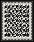 Abstract Black White Geometric Pattern Rug