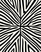 Bold Black White Striped Pattern Rug