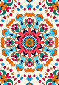 Floral Mandala Vivid Colors Rug