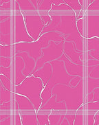 Pink Wavy Linear Contemporary Abstract Rug