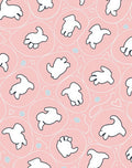 Abstract Blob Patterned Pink Rug
