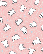 Abstract Blob Patterned Pink Rug