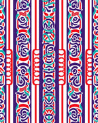 Bold Vertical Abstract Pattern Rug