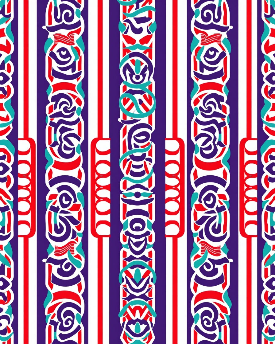 Bold Vertical Abstract Pattern Rug