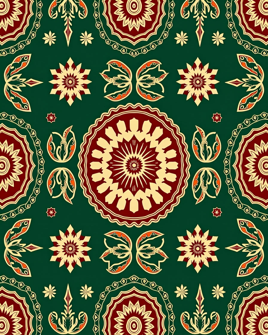 Ornate Mandala Floral Pattern Design Rug