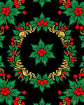 Red Green Holly Berry Garland Pattern Rug
