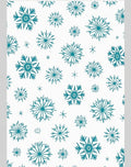 Teal Snowflake Scatter Rug