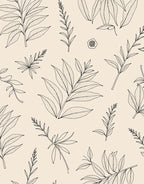 Botanical Sketch Pattern Rug