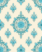 Elegant Floral Medallion Pattern Rug