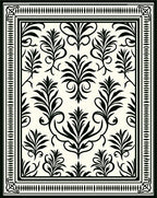 Classic Damask Floral Pattern Rug