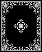 Ornate Flourish Corner Pattern Rug
