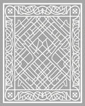Intricate Lattice Floral Border Design Rug