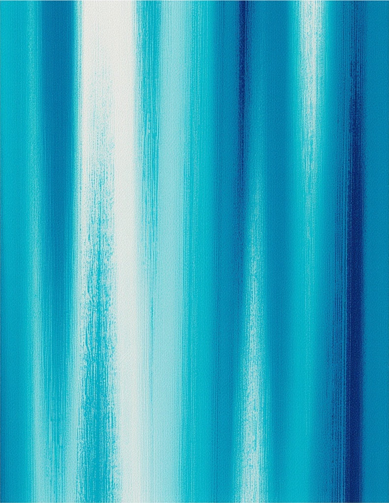 Ocean Blue Vertical Stripe Art Rug