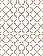 Contemporary Taupe Diamond Waves Pattern Rug