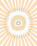 Radiant Sunburst Petal Pattern Rug