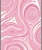 Pink Swirls Abstract Modern Rug