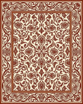 Intricate Floral Scrollwork Motif Rug