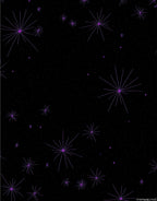 Purple Starbursts Scattered On Black Rug