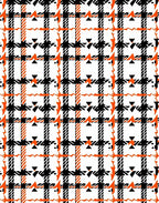 Bold Plaid Geometric Orange Pattern Rug