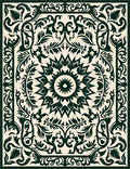 Ornamental Floral Medallion Pattern Rug