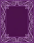 Elegant Purple Floral Scrollwork Rug