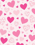 Pink Hearts Pattern Design Rug