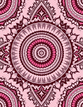 Pink Mandala Geometric Pattern Rug