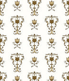 Floral Symmetry Vintage Damask Rug