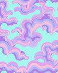 Pastel Swirl Cloud Pattern Rug
