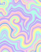 Pastel Swirl Abstract Pattern Rug