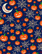Halloween Pumpkins Spiderwebs Stars Pattern Rug