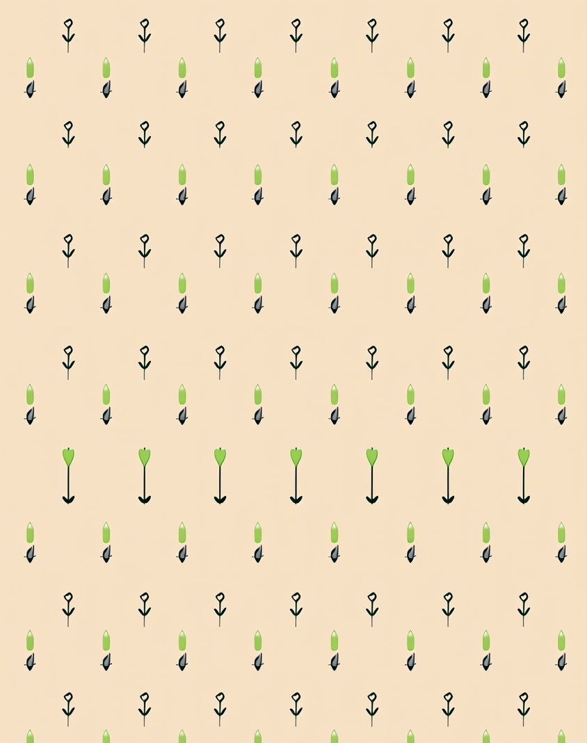 Light Yellow Green Floral Field Rug