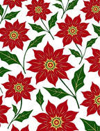Bold Red Floral Garden Arrangement Rug