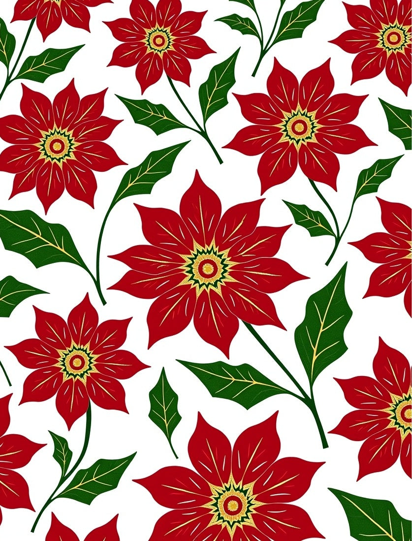 Bold Red Floral Garden Arrangement Rug